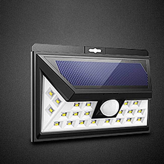 Outdoor Solar Trapezoid Body Sensor Waterproof LED Patio Wall Sconce Lamp | Kalsten