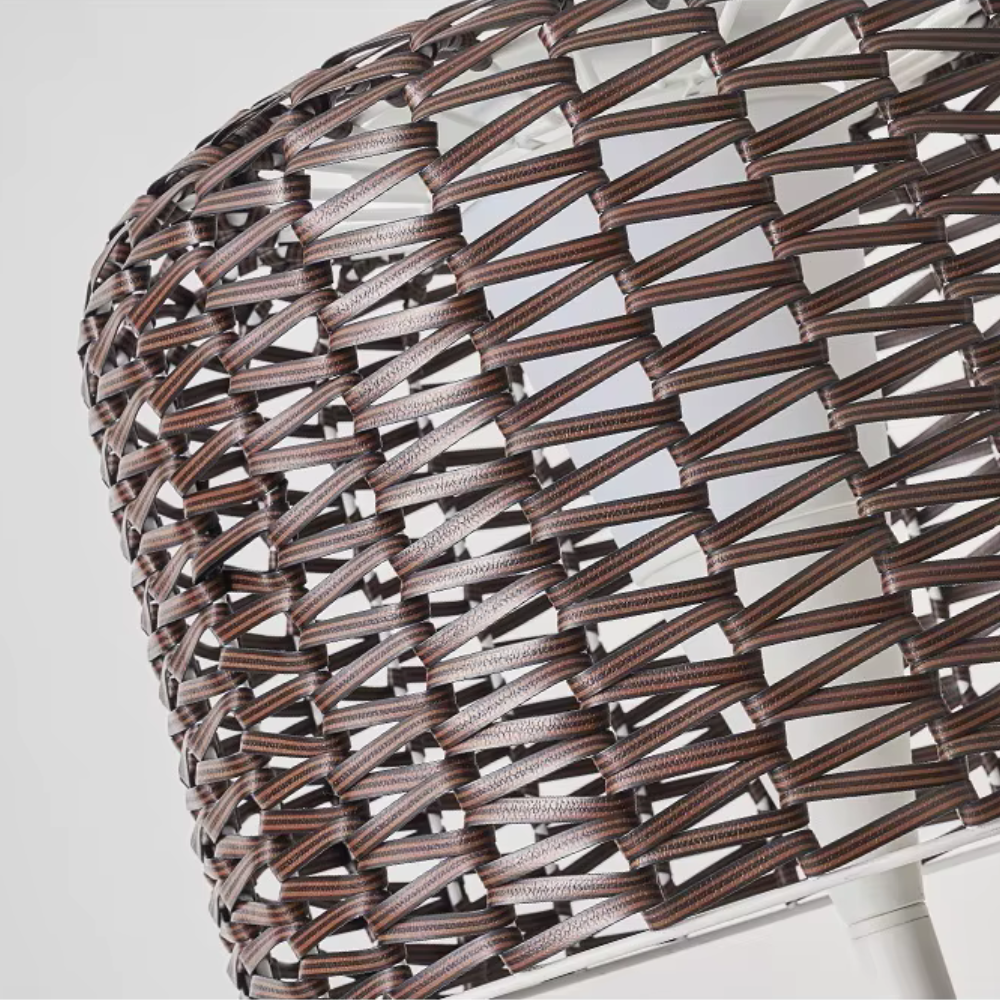 Solar Rattan Outdoor Patio Floor Lamp