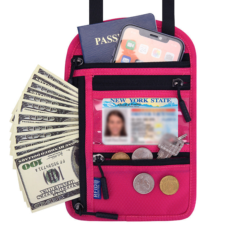 Kalsten | Travel Neck Pouch Neck Wallet with RFID Blocking Passport Holder