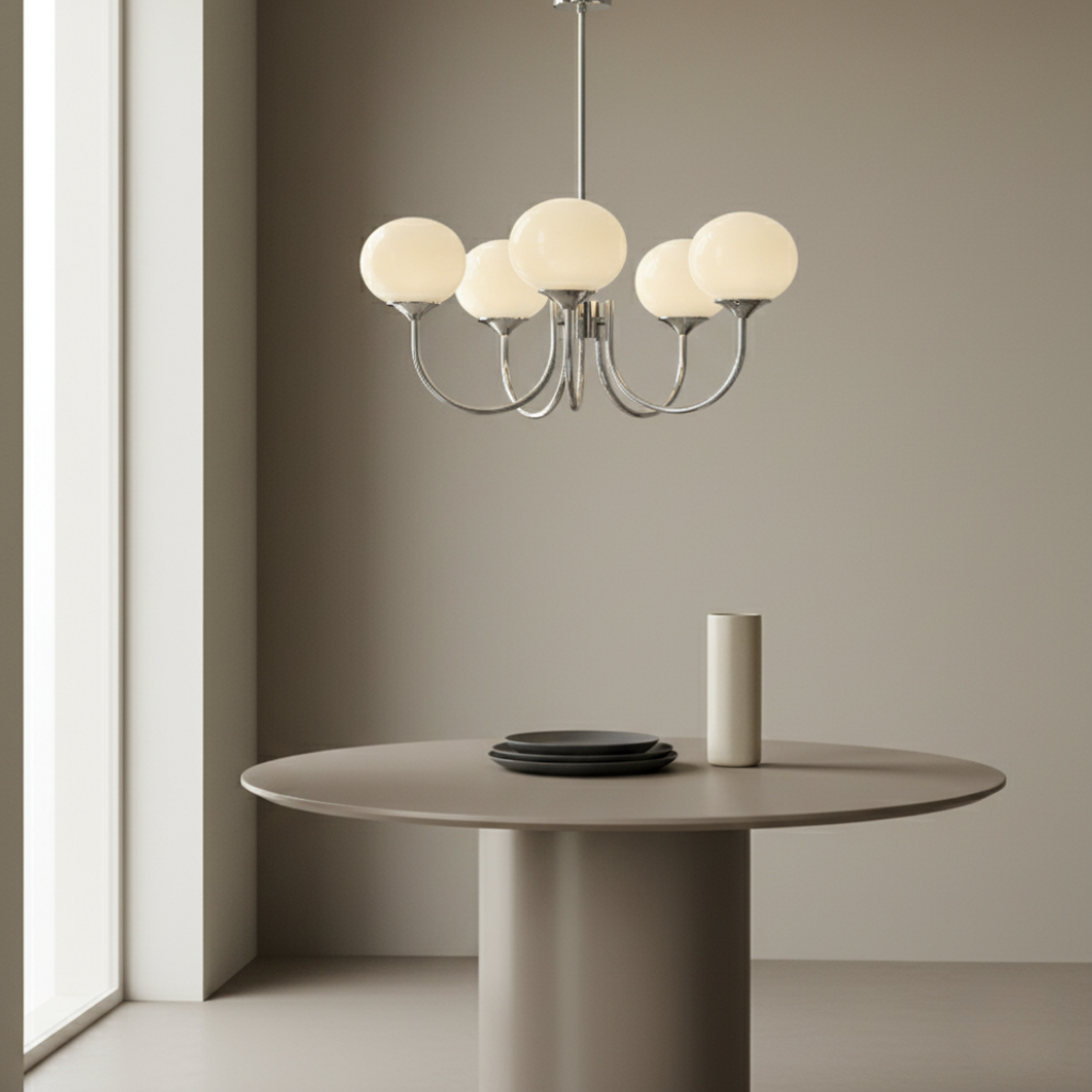 Bonbon Opal Glass Globe Chandelier