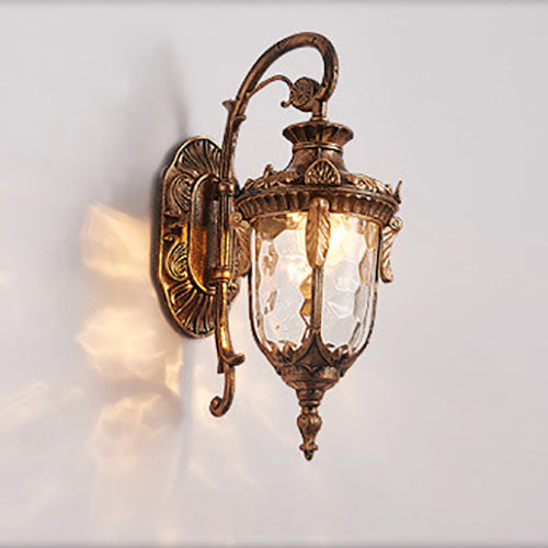 European Deluxe Lantern Outdoor Waterproof 1-Light Wall Sconce Lamp | Kalsten