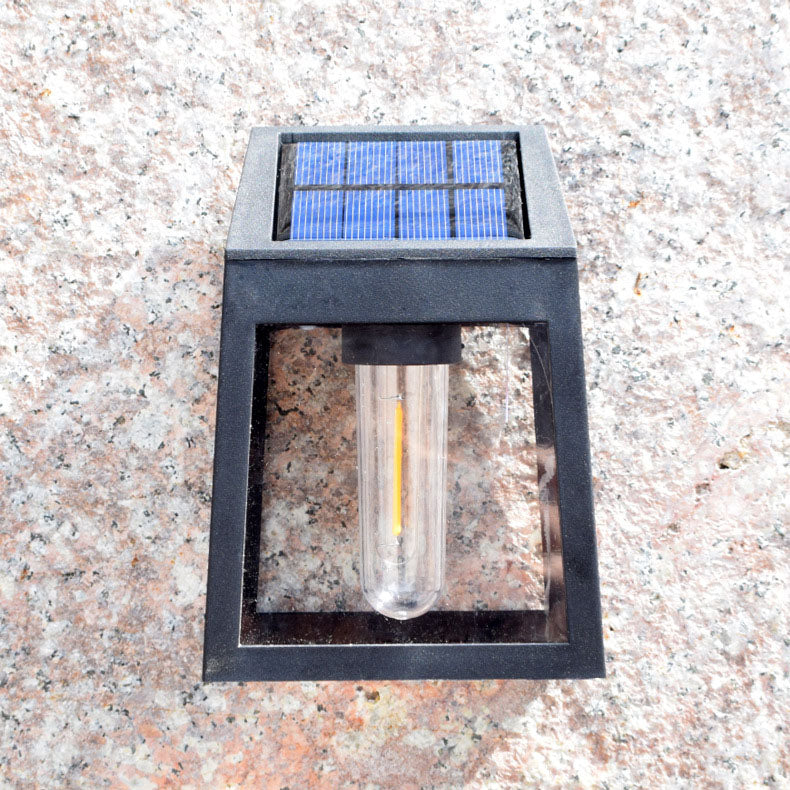 Modern Square Plastic Solar LED Outdoor Waterproof Garden Landscape Wall Sconce Lamp | Kalsten