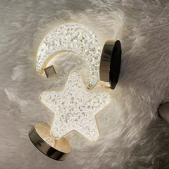 Star Moon Metal Table Lamp | Kalsten