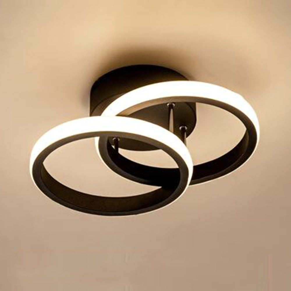 Kalsten | Ceiling Light with LED Black Metal Frame