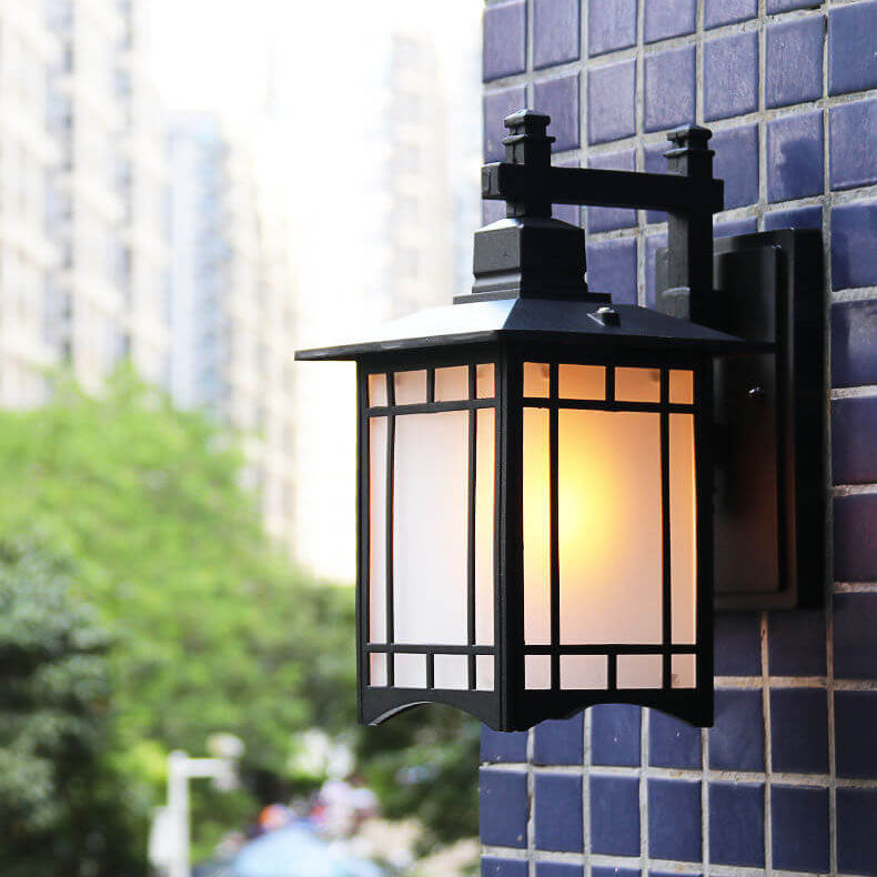 Modern Waterproof Solar Aluminum Chinese Pavilion Shape 1-Light Wall Sconce Lamp | Kalsten