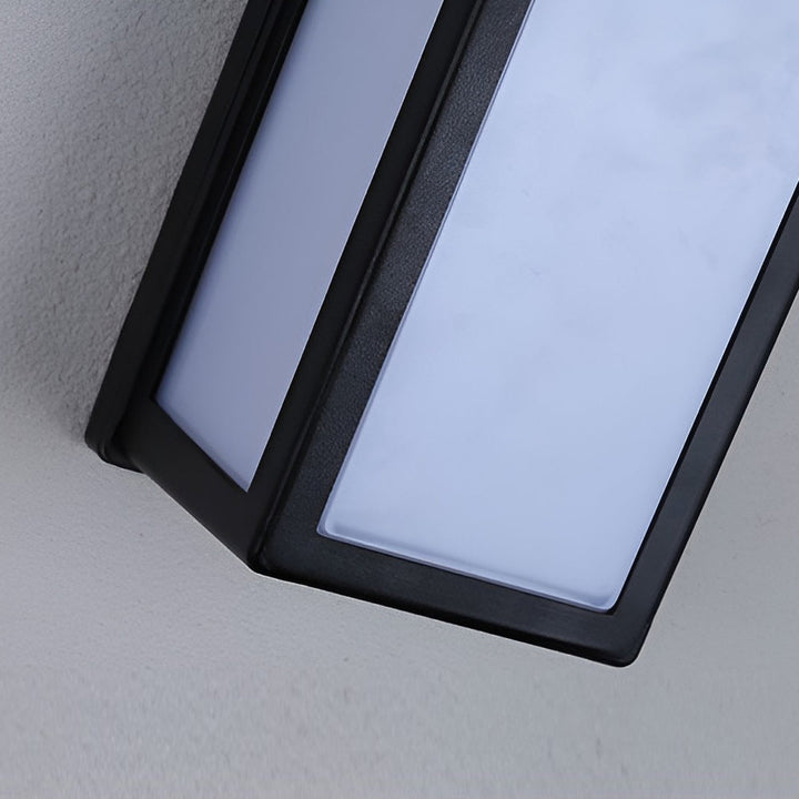 Rectangle LED Waterproof Motion Sensor Black Modern Wall Sconce Lighting | Kalsten