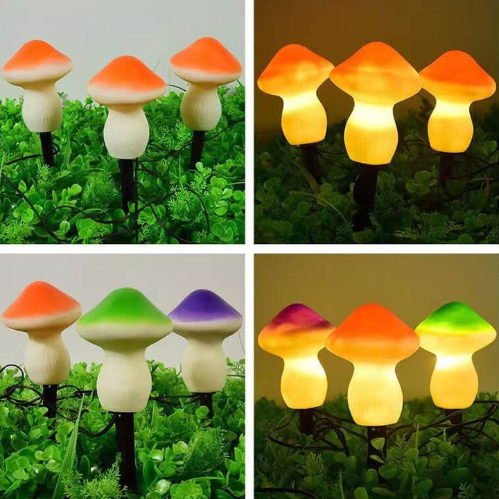Solar Outdoor Resin Mushroom LED Garden Ground Insert Decorative Landscape Light | Kalsten