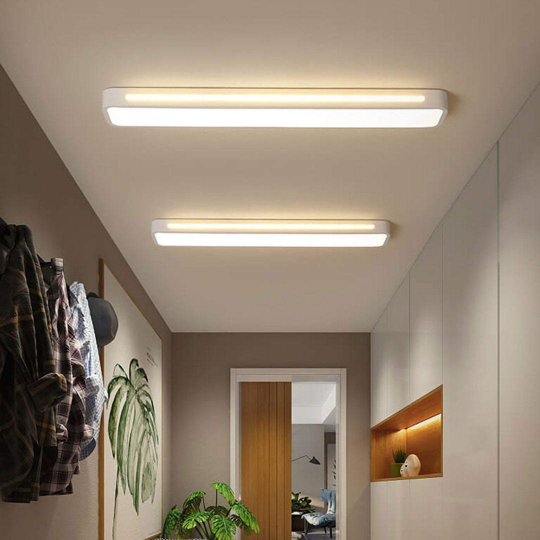 Ceiling Light Acrylic LED 18.8 in Flush Mount Black White Hallway Bedroom Modern Slim Lighting Fixture | Kalsten