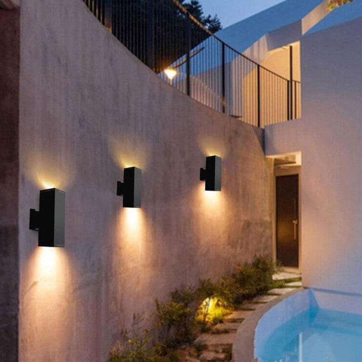 Modern Minimalist Square Column LED Luminous Outdoor Waterproof Wall Sconce Lamp | Kalsten