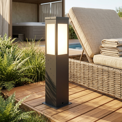 Solar Stainless-Steel Outdoor Post Light