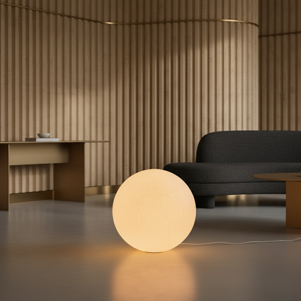 LunaBall Resin Globe Floor Lamp