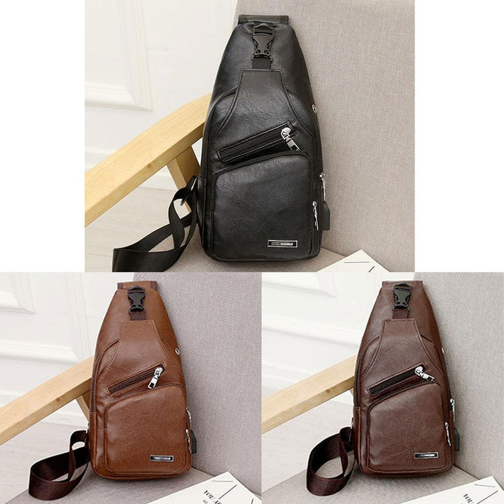 Shoulder bag crossbody bag for men with USB charging port | Kalsten