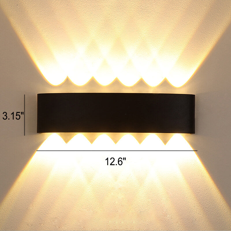 Modern Outdoor Arc Up and Down Spotlight LED Outdoor Waterproof Wall Sconce Lamp | Kalsten