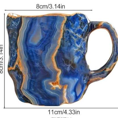 Skanto | Handmade Mineral Crystal Coffee Cups, Insulated, Microwave Safe, 350-450 ml