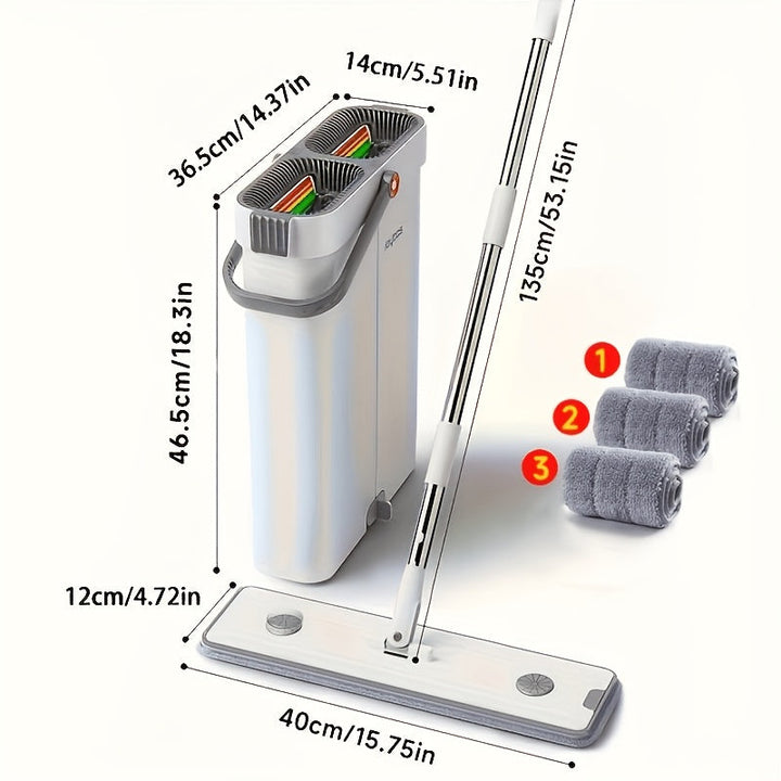 Mop set with bucket | 33 cm or 40 cm flat mop | Kalsten