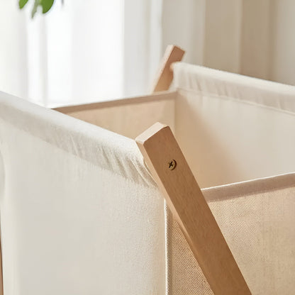 Foldable wooden laundry basket – Robust wooden design | Decorative and functional | Brehn