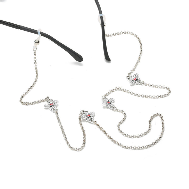 Elegant Crystal-Embellished Eyewear Holder Chain Kalsten