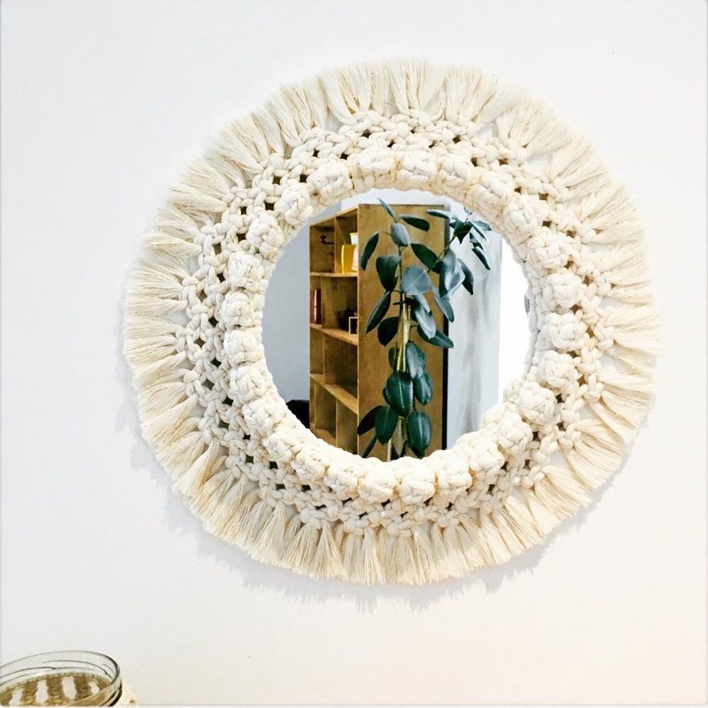 Decorative Macrame Wall Mirror Acalora