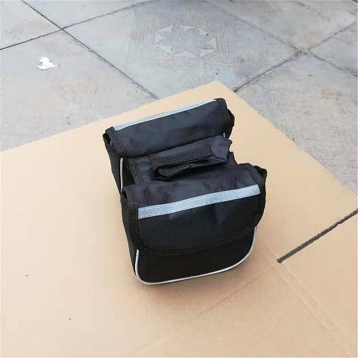 compact reflective waterproof bicycle handlebar bag with quick release straps and multi compartment Kalsten