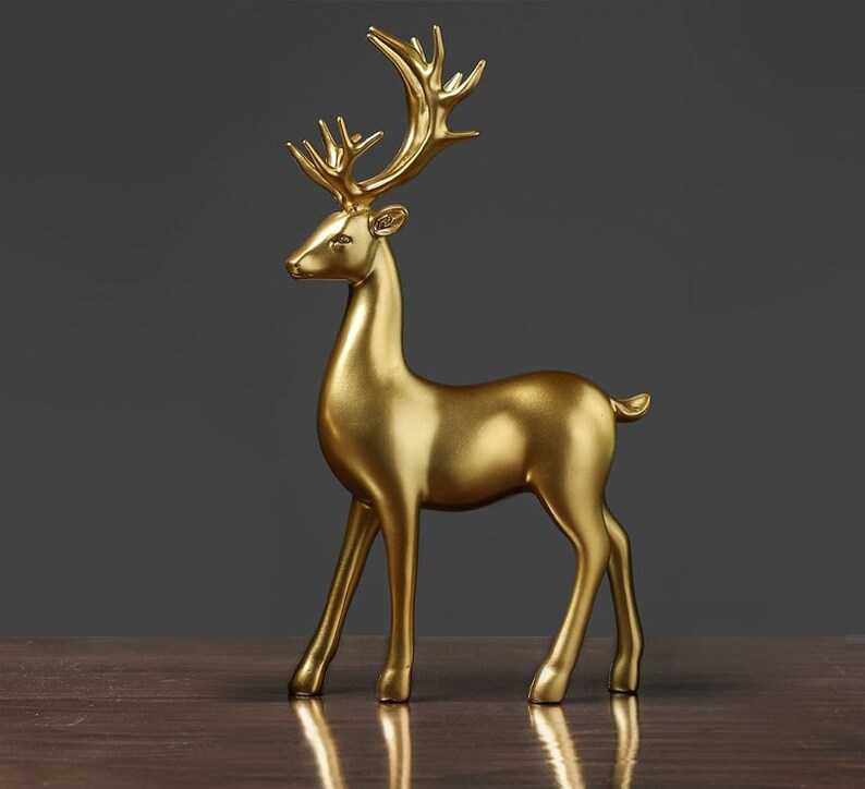Kalsten | Golden Couple Deer Figurines
