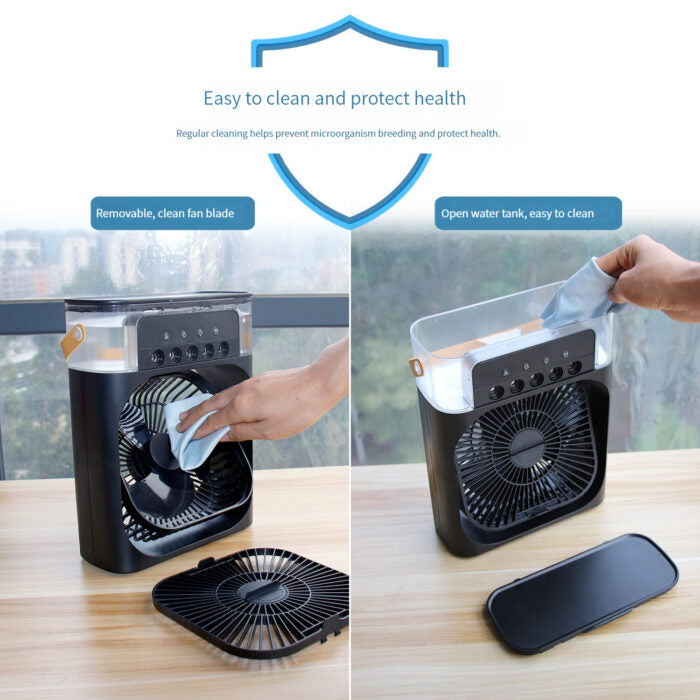 Spray Small Fan Five Hole Humidification Small Refrigeration Air Conditioner Mini Fan Water Cooled Silent Air Cooler | Kalsten