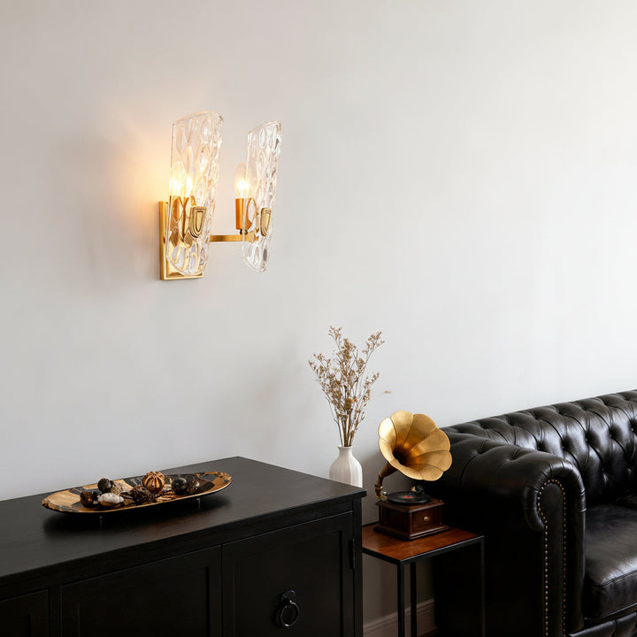 Wall Sconce – European Classic Brass Glass Metal E27 (18x30cm) | Kalsten