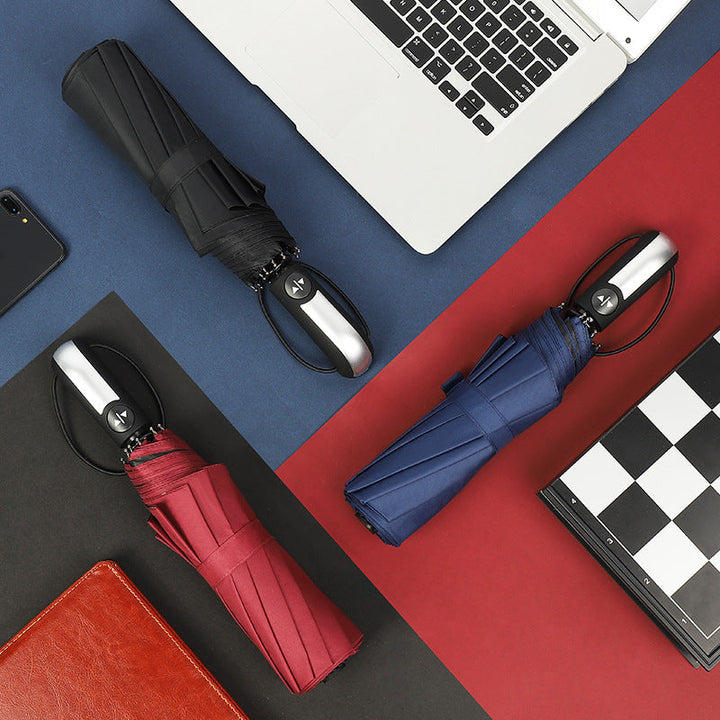 Women’s sturdy automatic safety umbrella with large protective canopy Kalsten