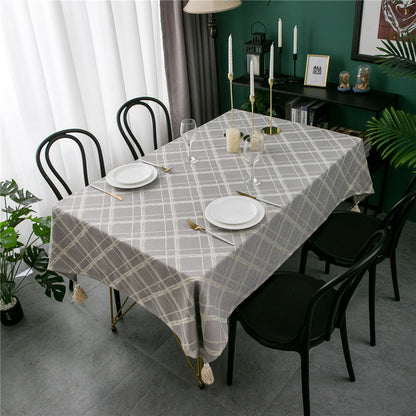 Textured Geometric Pattern Tablecloth