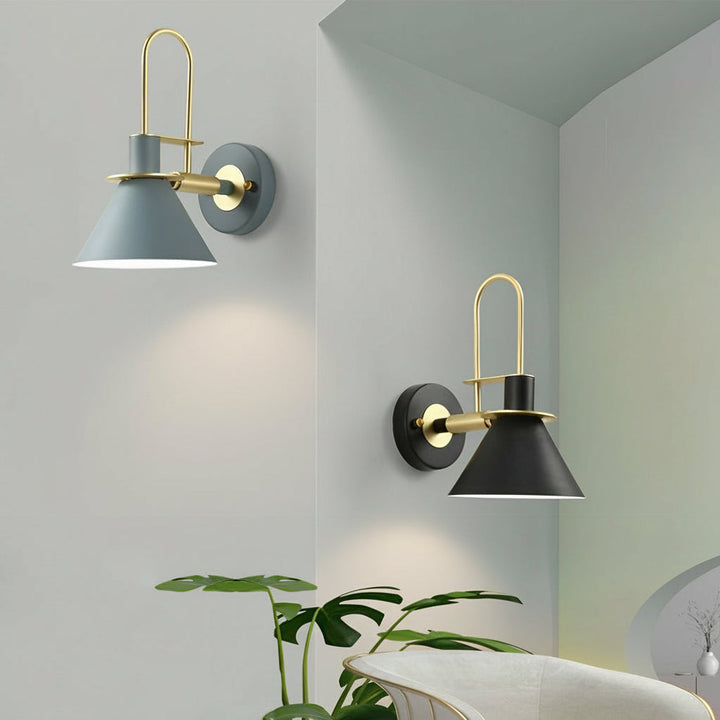 LED Wall Sconce Light – Modern Nordic Horn Iron Brass (37x20cm / 14.5x7.8in) | Kalsten