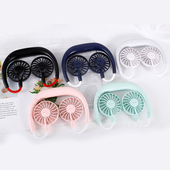 Unisex portable neck fan with dual flexible fans and rechargeable battery Kalsten
