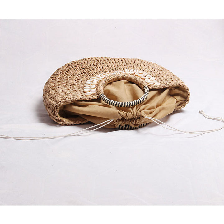 Elegant basket bag with shell decor Kalsten