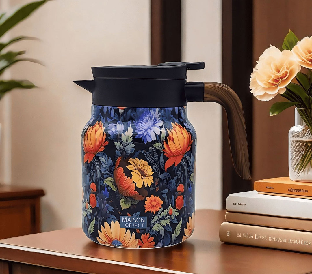 Kalsten | Vintage Floral Pattern Tea Thermos – Built-In Infuser