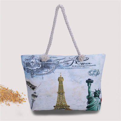 Large beach bag with nostalgic Paris motif Kalsten