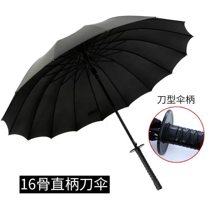 Women Samurai Design Folding Umbrella with Ergonomic Grip Kalsten