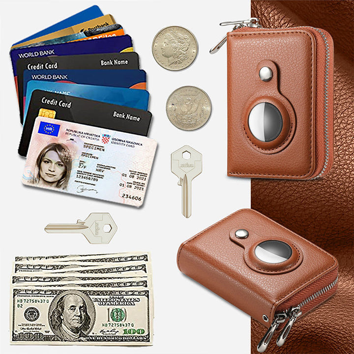 Kalsten | Intelligent AirTag-Zip RFID Leather Wallet