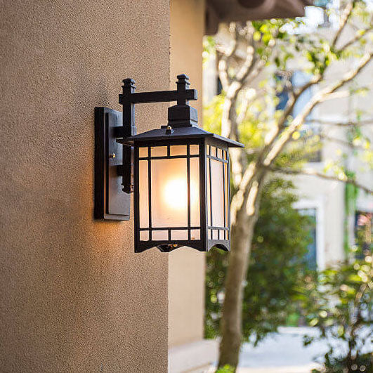 Modern Waterproof Solar Aluminum Chinese Pavilion Shape 1-Light Wall Sconce Lamp | Kalsten