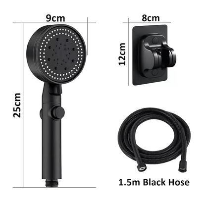 FlowControl Shower Head with 5 Settings and Push Button | Skanto