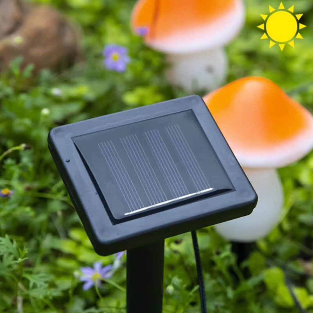 Solar Outdoor Resin Mushroom LED Garden Ground Insert Decorative Landscape Light | Kalsten