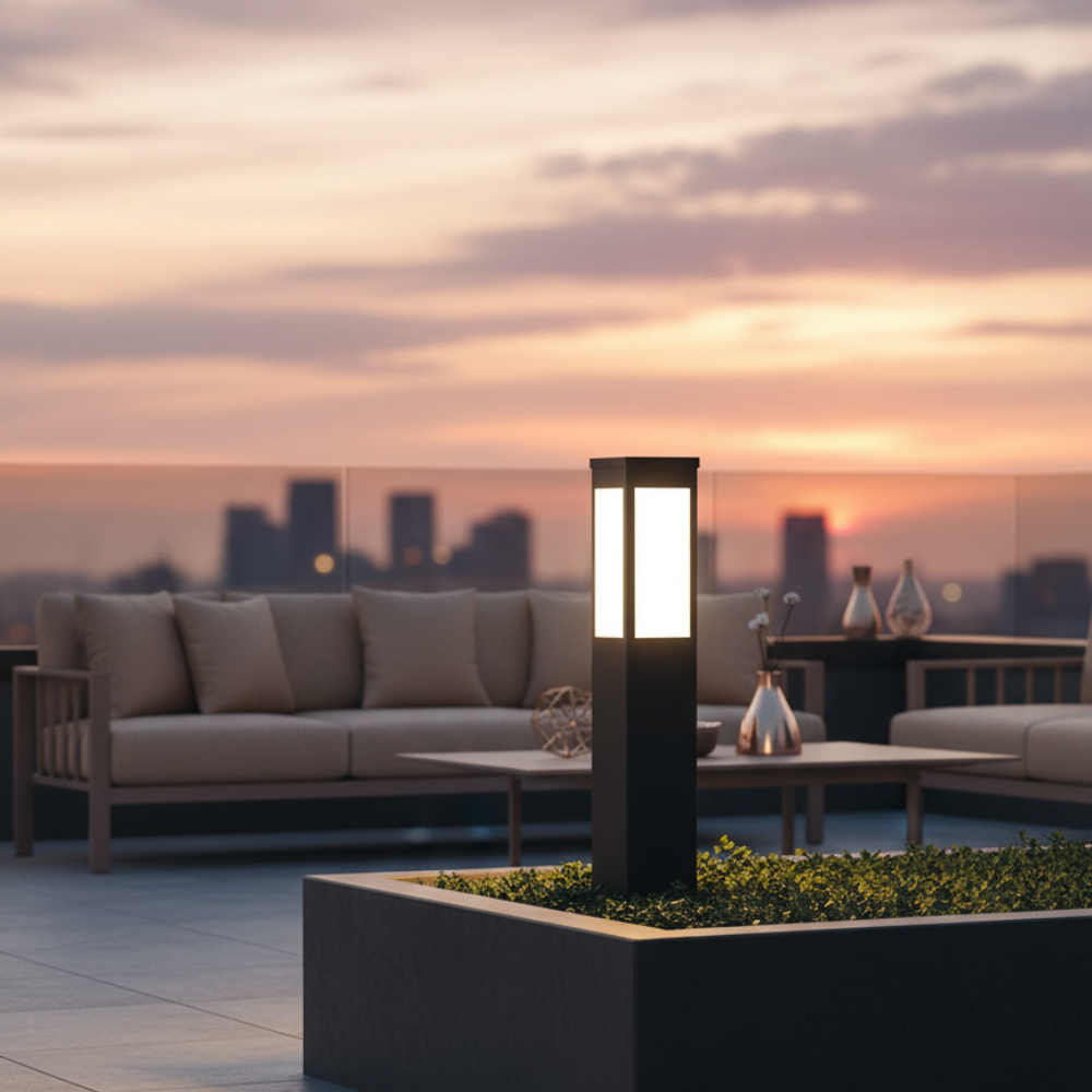 Solar Stainless-Steel Outdoor Post Light