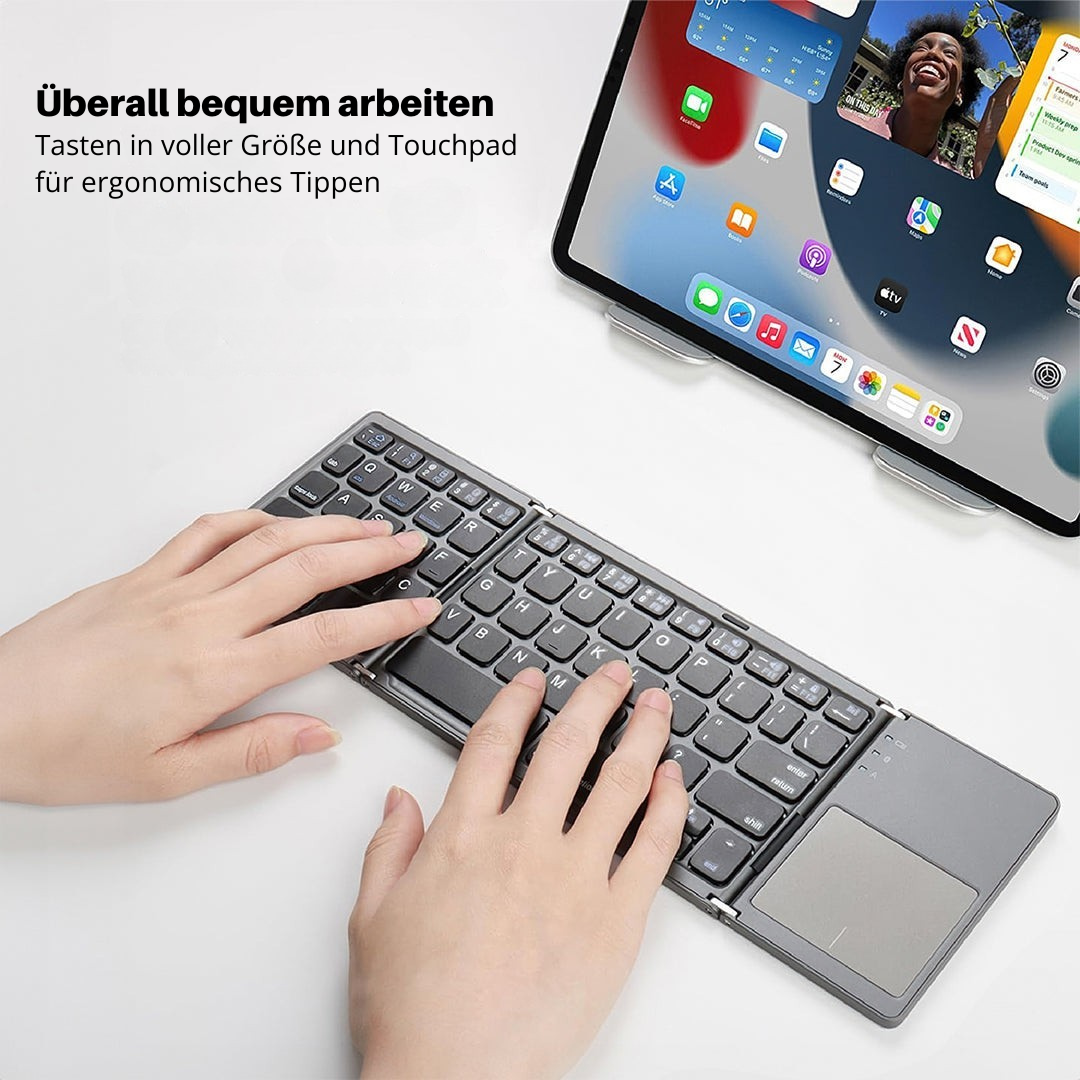 Foldable Bluetooth Keyboard with Touchpad