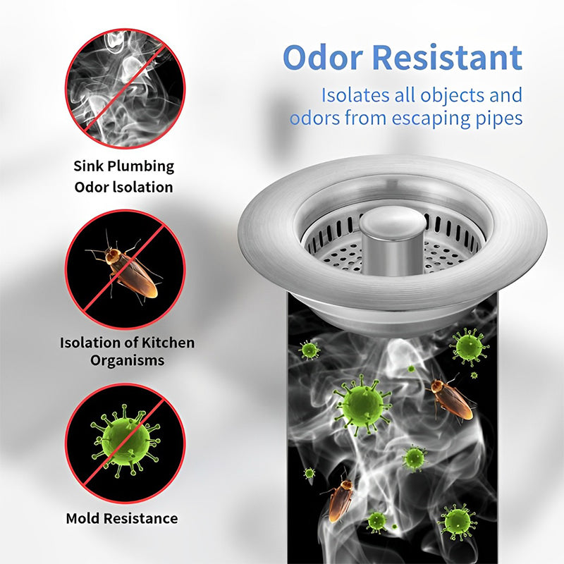 Upgrade 3-in-1 Kitchen Sink Drain Strainer | Kalsten