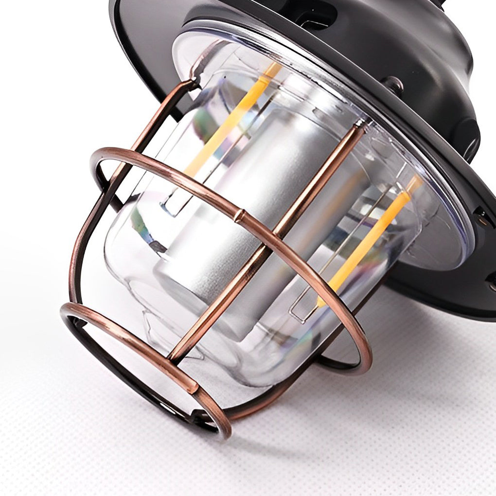 Round LED Waterproof USB Rechargeable Retro Outdoor Light Camping Lamp | Kalsten