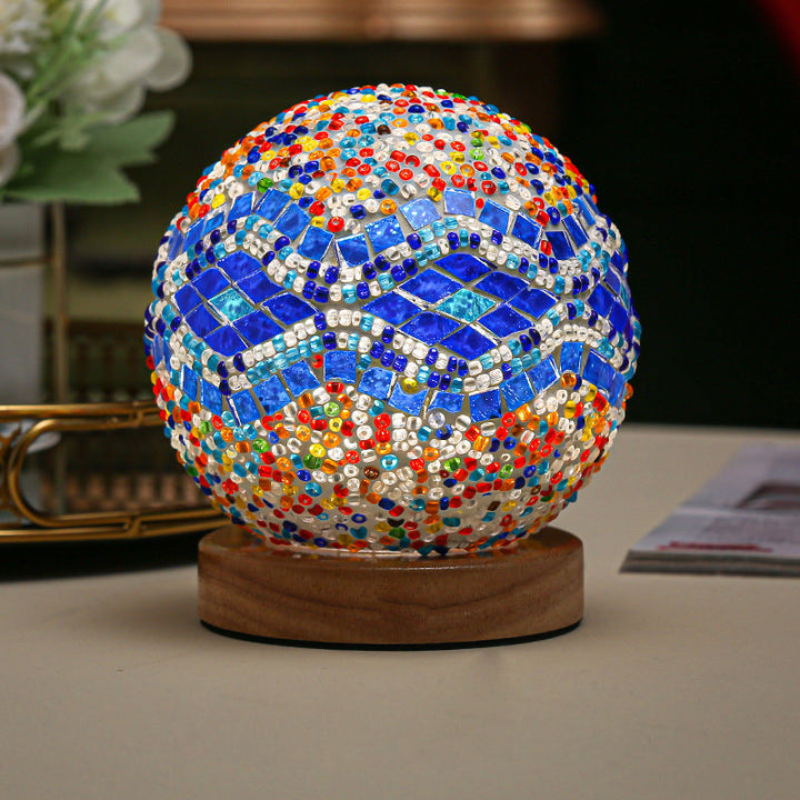Stained Glass Table Lamp - Mosaic LED Lamp | Kalsten