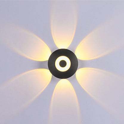 Contemporary Scandinavian Aluminum Round Shade LED Wall Sconce Lamp For Outdoor Patio | Bowlift
