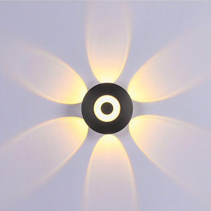 Contemporary Scandinavian Aluminum Round Shade LED Wall Sconce Lamp For Outdoor Patio | Kalsten