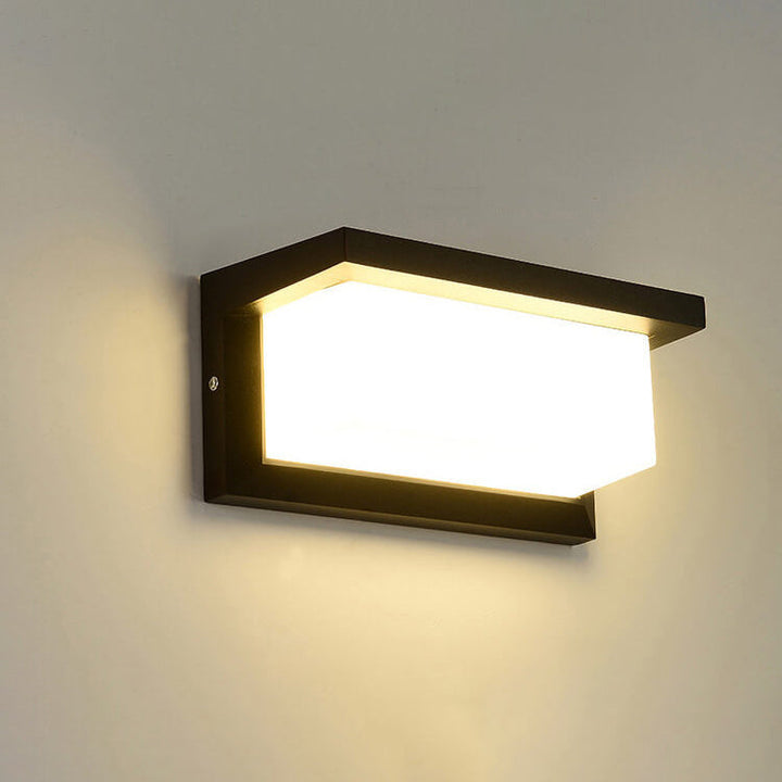 Modern Creative Geometry Aluminum Outdoor Waterproof LED Wall Sconce Lamp | Kalsten