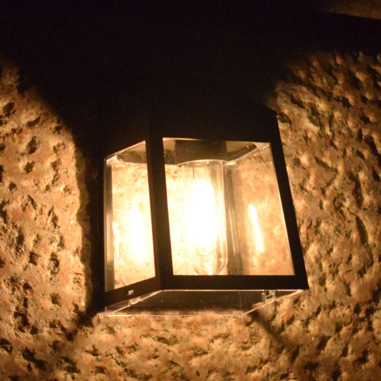 Modern Square Plastic Solar LED Outdoor Waterproof Garden Landscape Wall Sconce Lamp | Kalsten