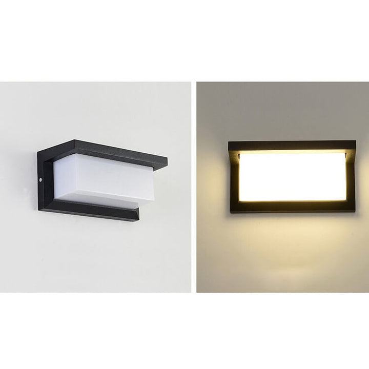 Modern Creative Geometry Aluminum Outdoor Waterproof LED Wall Sconce Lamp | Kalsten