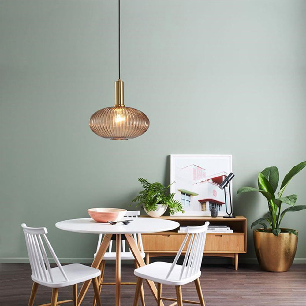 Vintage Stained Glass Lantern Shape Pendant Light | Kalsten