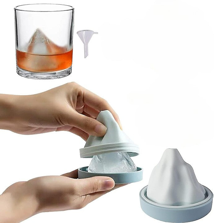 Reusable Silicone Snow Mountain Iceberg Ice Cube Mold with Lid | Kalsten